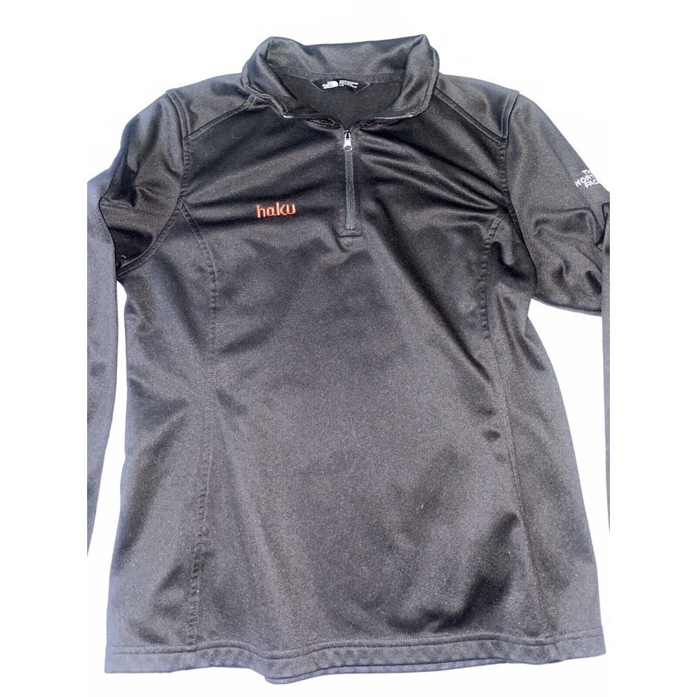 The North Face Sweater‎ Womens Large Black 1/4 Zip Outdoor Hiking Mock Pullover